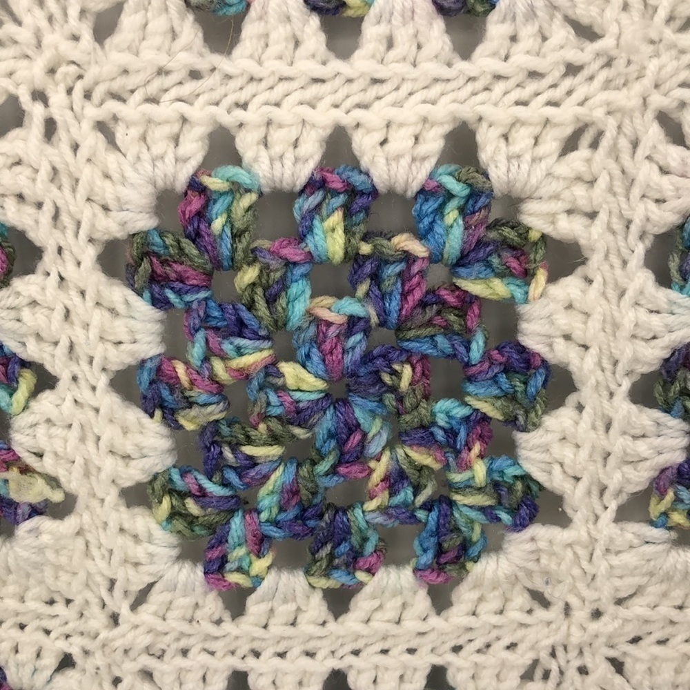 Handmade Crochet Throw Blanket 46”x66” - Picture 6 of 6